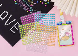 Acrylic rhinestone stickers DIY craft crystal gems for phone album badge holder decor