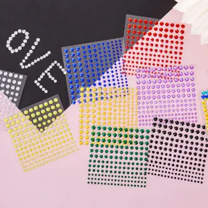 Acrylic Diamond Stickers DIY Crystal Rhinestone Gem Stickers Self Adhesive Phone Album Makeup Party Decorative Stickers