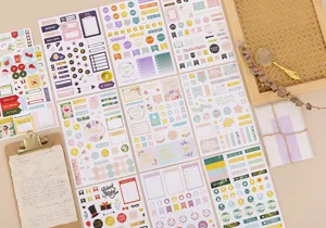 Planner sticker set decoratieve dagelijkse schema stickers voor journaling en planning.