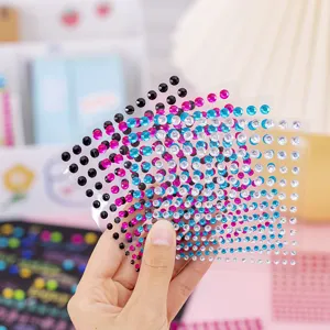 Acrylic rhinestone stickers colorful crystal gems DIY phone case craft decoration sheet