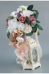 Europäischer künstlicher Blumen Tropfen Brautstrauß Hochzeitsblumen Fotorequisite