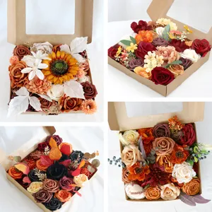 Caja de rosas artificiales set de manualidades DIY para decoración del hogar, San Valentín y regalos.