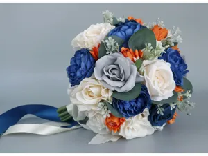 Künstlicher Brautstrauß Seidenrosen Blumen Details für Hochzeitsfotografie Heimdeko