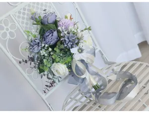 Europaeische hochzeit braut kunstblumen strauss dekoration fotografie requisiten stil