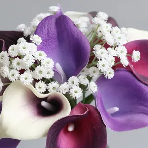 Künstliche PU Calla Lilie Hochzeit Brautstrauß Falsche Blumen Für Heimdekoration