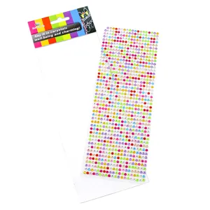 Acrylic rhinestone stickers 4mm 900pcs crystal craft diamond sticker for phone decor crafting