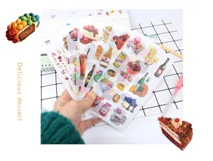 Set adesivi Washi tema dolci cibo adesivi decorativi creativi per diario diario 6 pezzi