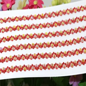 Rode Mickey strass stickers DIY kristal telefoon decoratie ambachtelijke lijmstrips