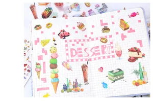 Simpatici adesivi washi dessert torta gelato decorativi per diario scrapbooking fai da te