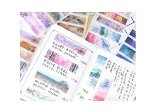 Xuxu original vintage landscape washi tape set, ancient poetry decorative stickers for journaling
