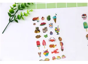 Aquarell Lebensmittel Dessert Planer Aufkleber süße transparente Sticker für Tagebuch Basteln