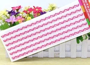 Roze kristallen strass stickerblad voor DIY knutselwerk, telefoonhoesjes en handgemaakte deco.