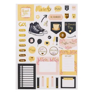 Decoratieve planner dagboek sticker set voor dagelijkse planning schema organisatie knutselen.