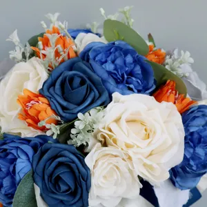 Künstlicher Hochzeits-Brautstrauß Kunstblumen für Heimdekoration und Fotografie!