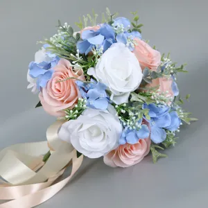 Korean style artificial wedding bridal bouquet faux flower photography props for studio.