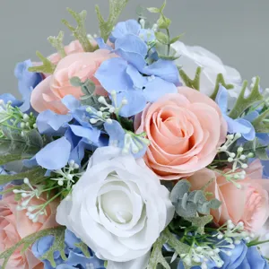 Korean style artificial bridal wedding flower bouquet photography prop for studio events.