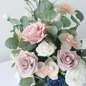 Künstliche Hochzeitsblumen Blumengesteck Rose Orchidee für Party Tischdekoration