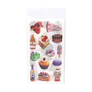 Foglio adesivo washi torta dessert acquerello cancelleria decorativa agenda carina