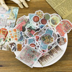 Set di adesivi Washi vintage etichette decorative fai da te per diario scrapbooking art