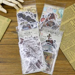 Confezioni di adesivi Washi vintage per diario, scrapbooking e decorazioni fai da te.