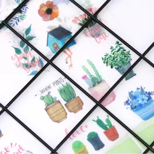 Adesivi per diario in stile nordico, adesivi washi con piante tropicali per scrapbooking.