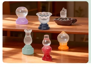 Miniatuur glazen olielamp ornament bureau DIY landschapsarchitectuur detail weergave