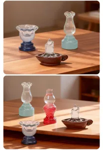 Mini retro olielamp microlandschap bureaudecoratie glazen handwerk voor doe het zelf.