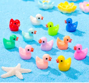 Colorful miniature resin ducks cute micro landscape DIY accessories desktop cute ornaments
