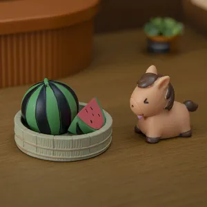 Mini resin pony figurine micro landscape desktop car DIY decoration cute ornament