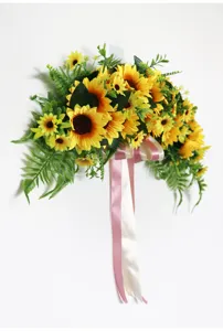 Artificial sunflower door lintel decoration simulation floral arrangement for home and wedding.