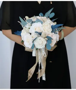 Bouquet di fiori artificiali da sposa in stile coreano decorazione matrimonio supporto foto