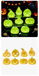 Halloween calabaza luminosa figuras miniatura de resina para decoracion de escritorio