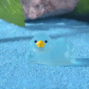 Mini figurine de canard en resine lumineuse micro paysage jouet artisanal decor