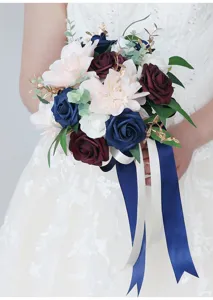 Bouquet de mariée artificiel européen pour mariage accessoires photo décoration