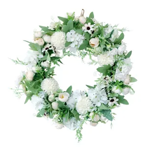 Artificial flower wreath for door hanging wedding decoration forest style floral garland