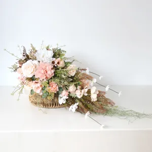 Ramo de novia de cascada artificial flor de boda para fotografía y ceremonia