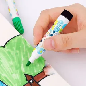Niños Rotuladores de Acuarela Lavables Set Caja de Plástico Portátil Lápices de Dibujo Regalo de Jardín de Infancia
