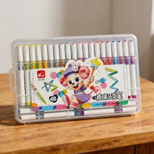 48 Colors Acrylic Marker Pens Set Waterproof Art Painting Graffiti Pens for Kids DIY Craft