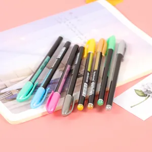 Creative 12-color neon glitter gel pen set for kids coloring drawing art supplies