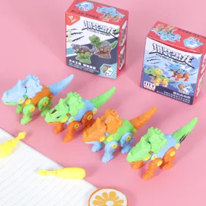 Kids Educational DIY Assembly Dinosaur Toy Cartoon Disassembly Building Blocks Model Puzzle Toy Gift For Children