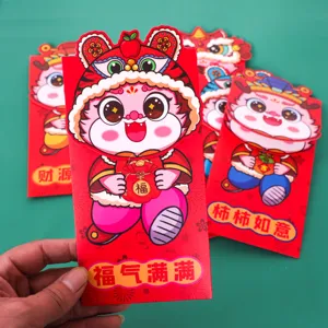 2024 Chinese New Year red envelopes cute cartoon tiger design lucky money packets red packets