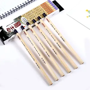 Inspirational triangular HB wooden pencils set with quotes for student writing and sketch.