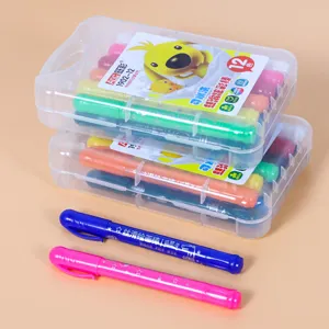 Set de crayones pasteles al aceite lavables para niños, lápices de colores giratorios.