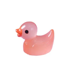 Mini canard en résine lumineuse micro paysage bricolage artisanat mignon ornement de bureau