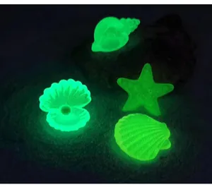 Leuchtende Harz Muschel Seestern Miniatur Figuren fur Aquarium Mikro Landschafts Dekoration.