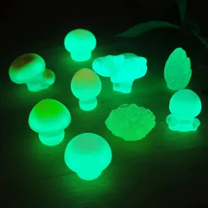 Petits champignons résine lumineux brille dans le noir micro paysage jardin pot accessoires déco