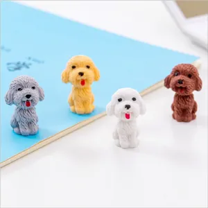 Cute cartoon dog erasers set, creative mini stationery student school prizes toy gifts.
