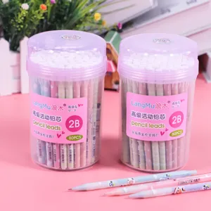 Student Cartoon Mechanical Pencil Refills Resin Lead Barrel Packed Writing Stationery Refill Supplies