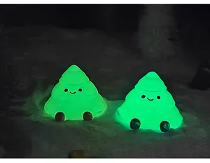Luminous Christmas tree resin ornament detail showing cute glowing design for holiday decor.
