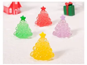 Mini luminous grape Christmas tree resin ornaments for snowy micro landscape DIY decor